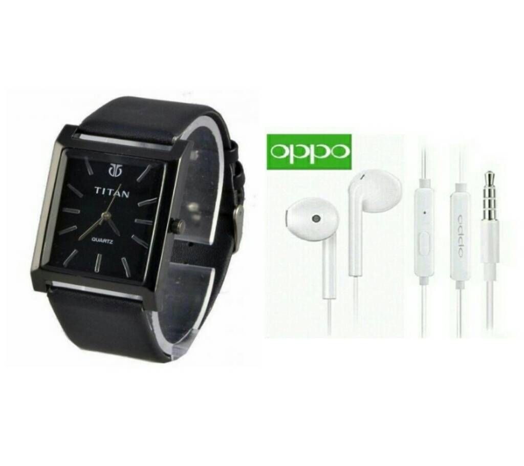 Oppo In Ear Headphones + TITAN Gentts Watch