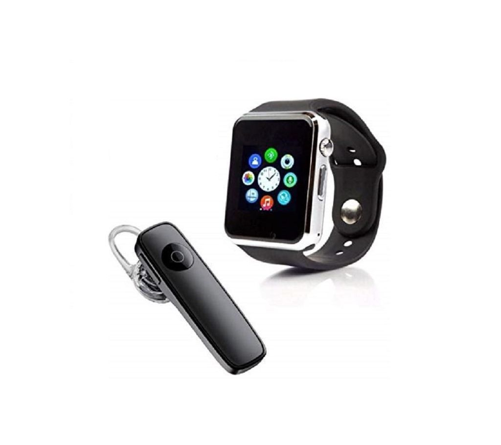 Combo of A1 Smart Watch and Bluetooth Headset - WLB