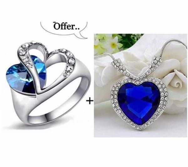 Titanic Heart Shape Pendant + Finger Ring Combo