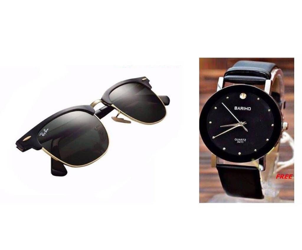 RAY BAN gents sunglasses (copy)+Bariho watch combo 