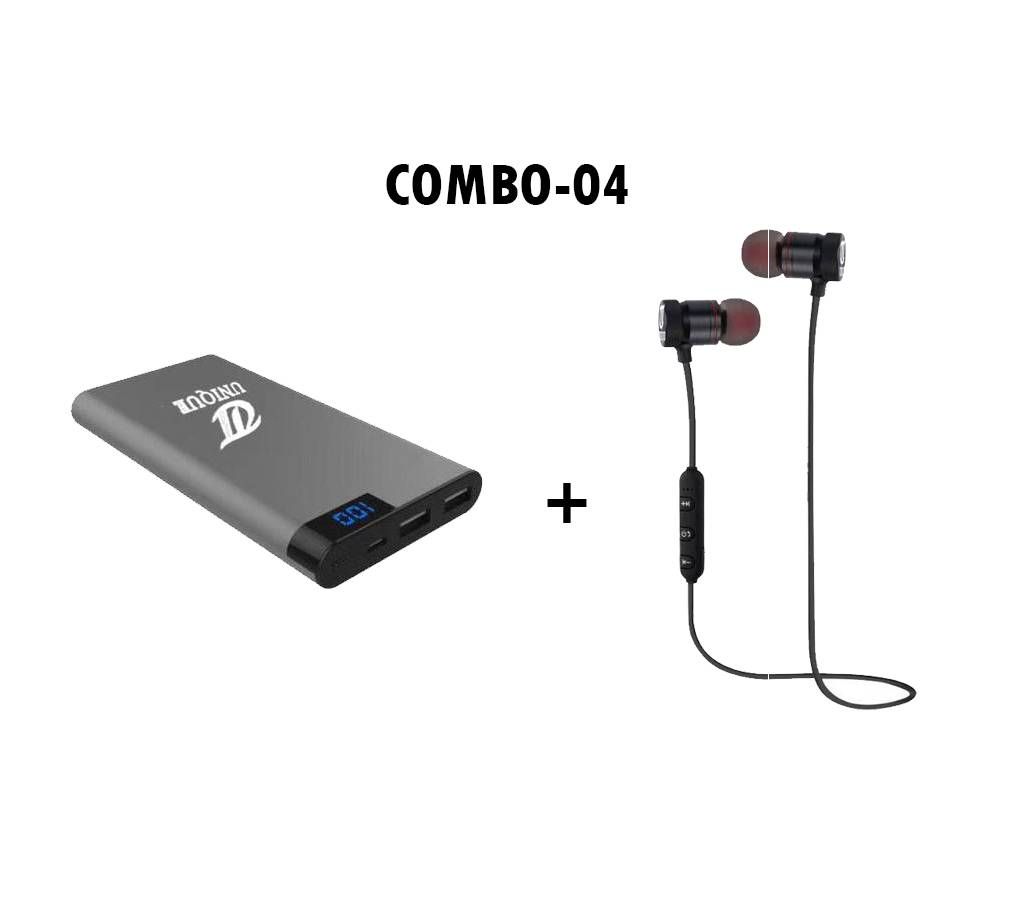  10000mAh Unique Power Bank & Bluetooth Headphone Combo 