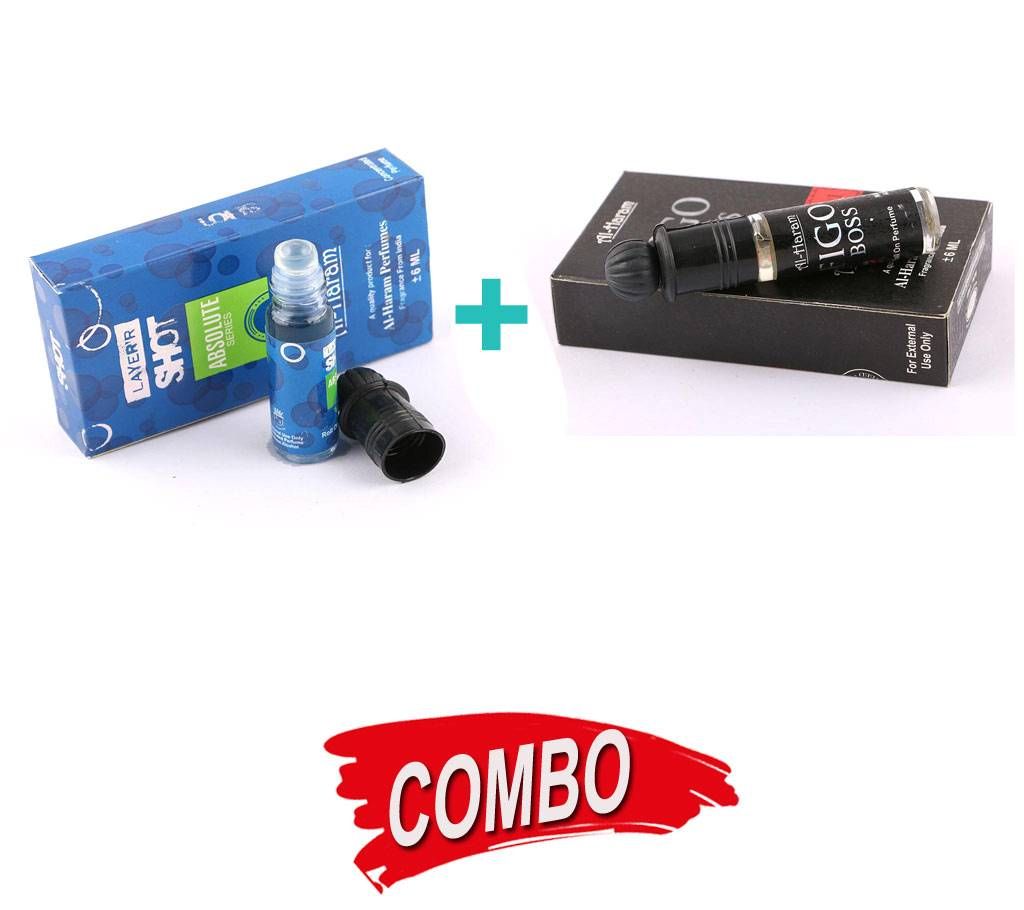 Layer Shot Blue Perfume (6ml) + Figo Boss Perfume (6ml) Combo Offer 