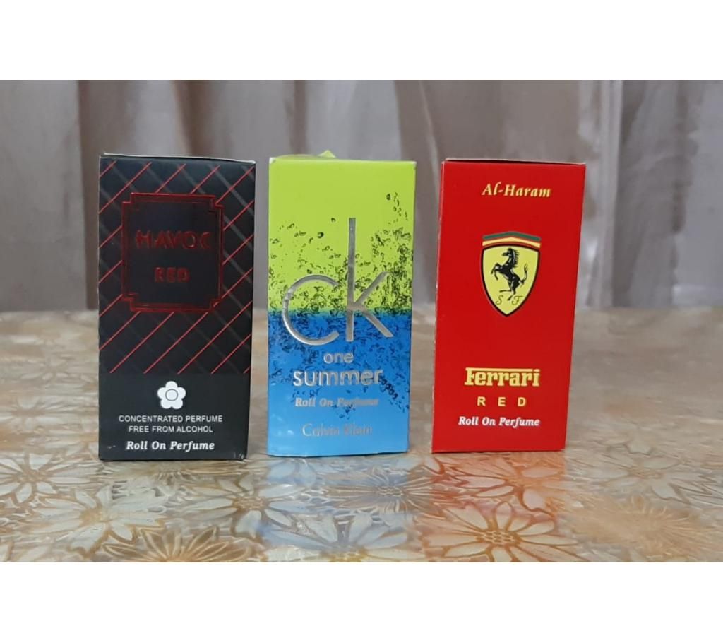  3pcs Perfume Combo Offer(Ferrari, Havoc & Ck Summer)-6ml-France