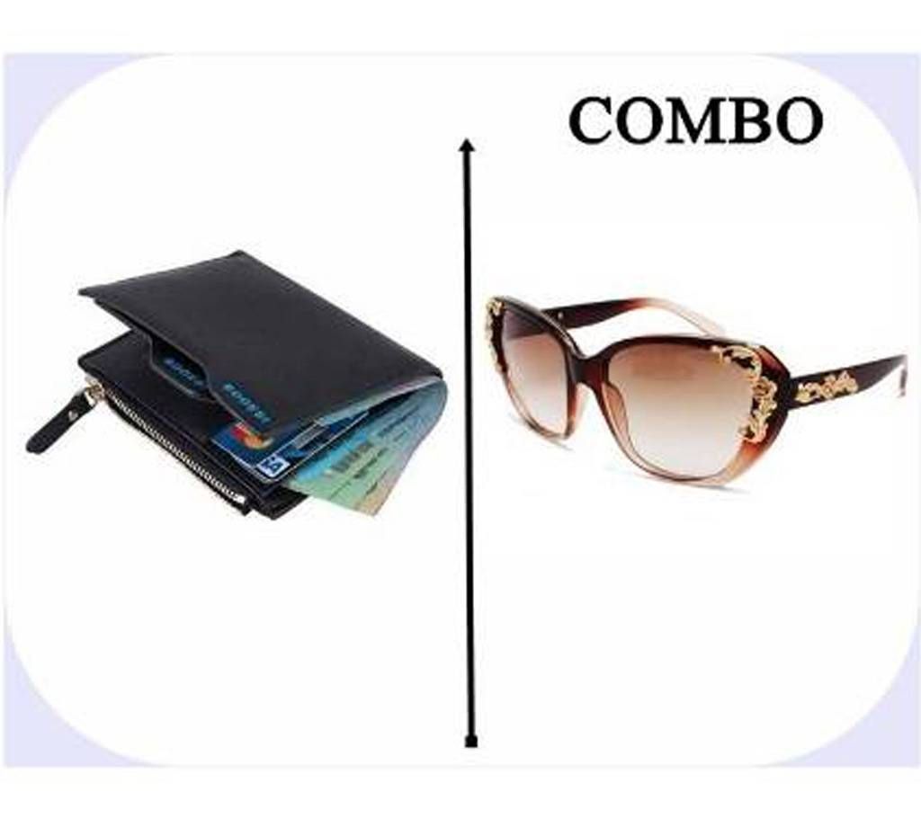 Combo of Wallet & Women Sunglasses
