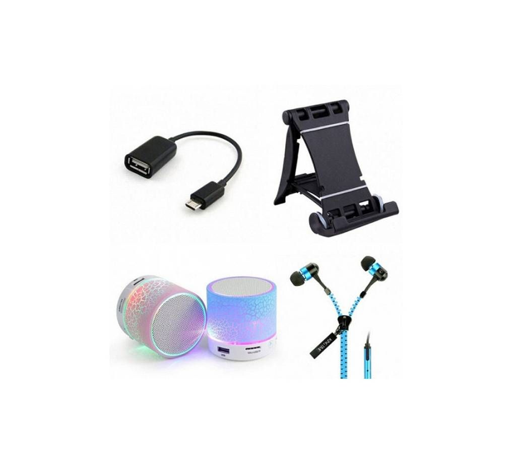 OTG adapter+ Speaker+Mobile Tablet Stand+Zipper Headphone