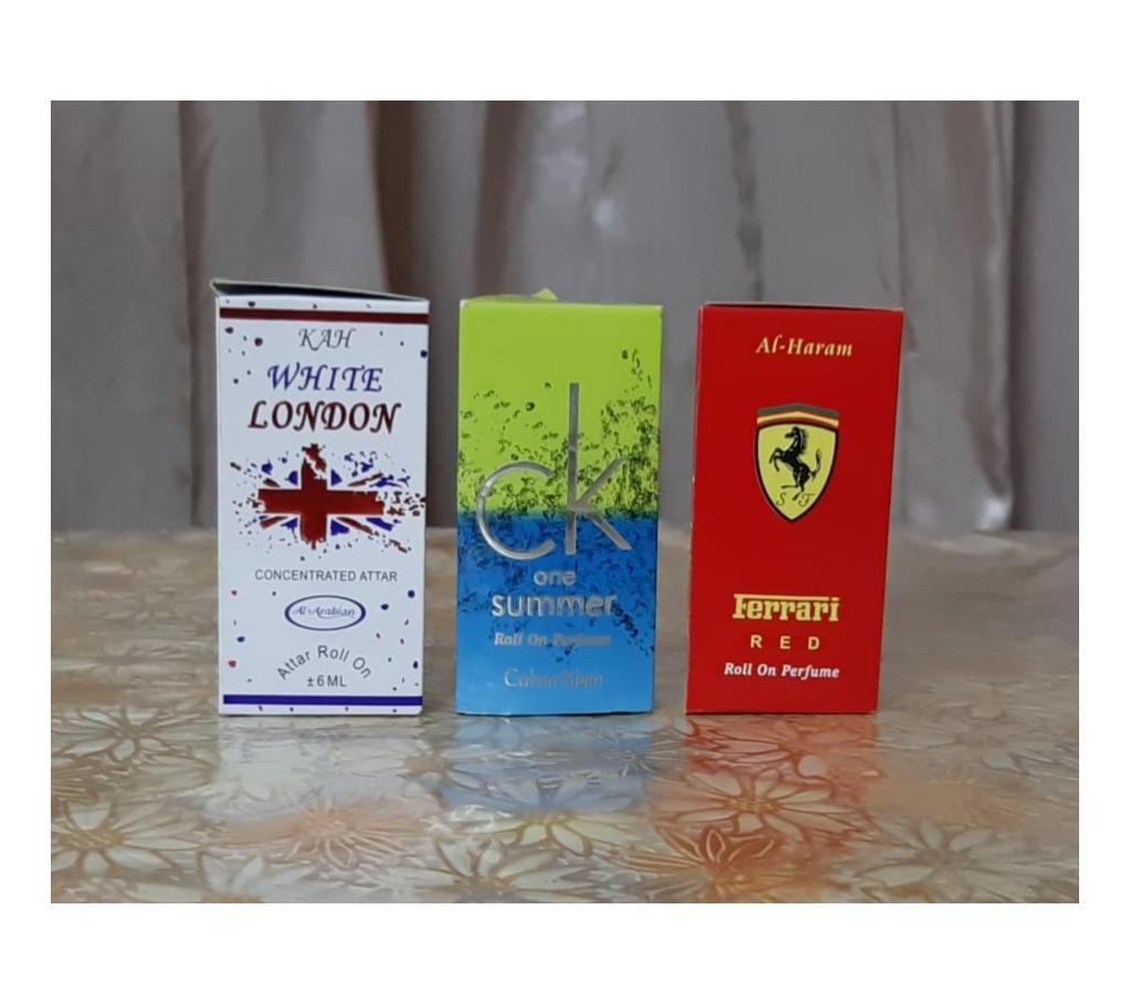 3pcs Perfume Combo Offer( Ferrari, Ck Summer & White London)6ml-France