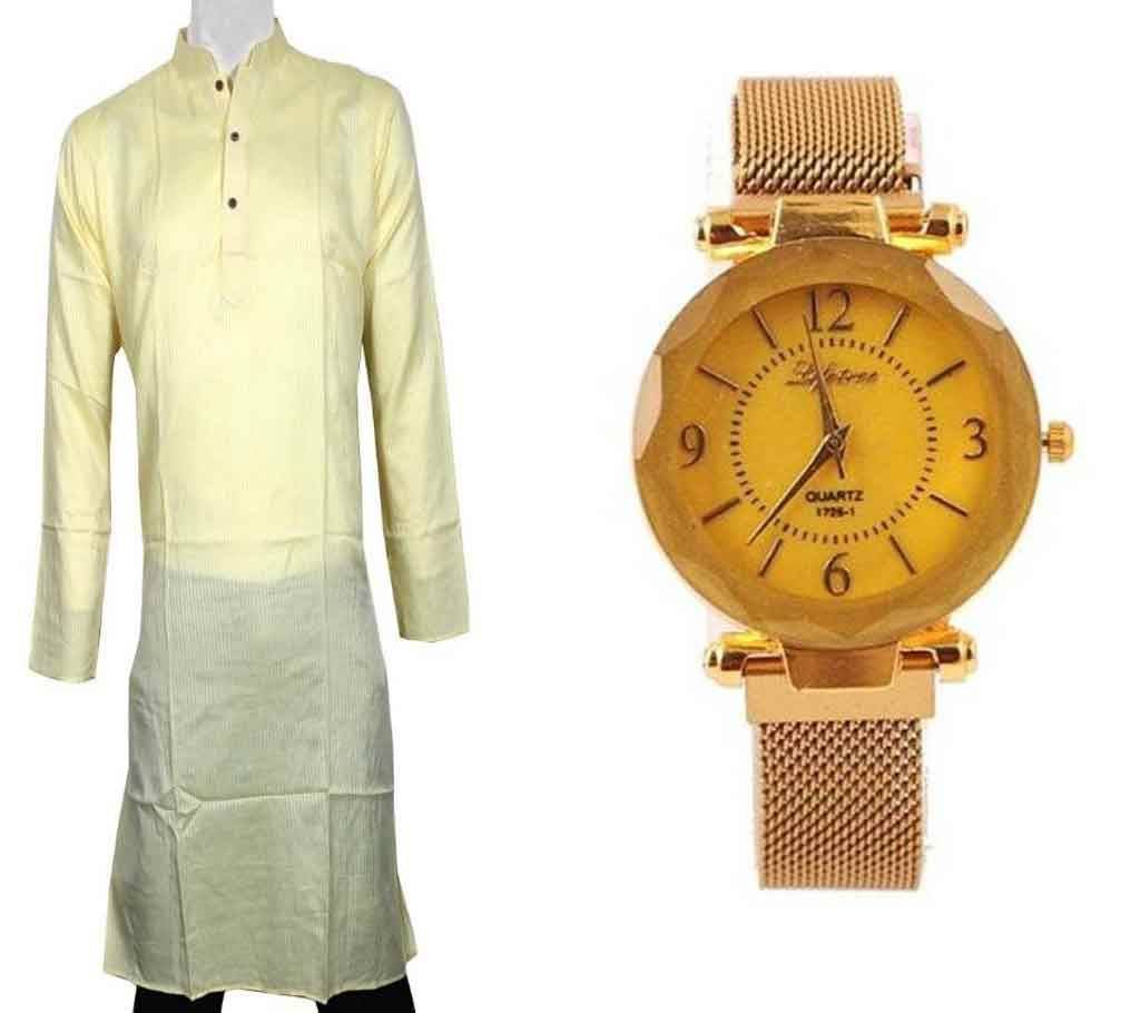Mens Punjabi+ Ladies Wrist watch combo Offer 