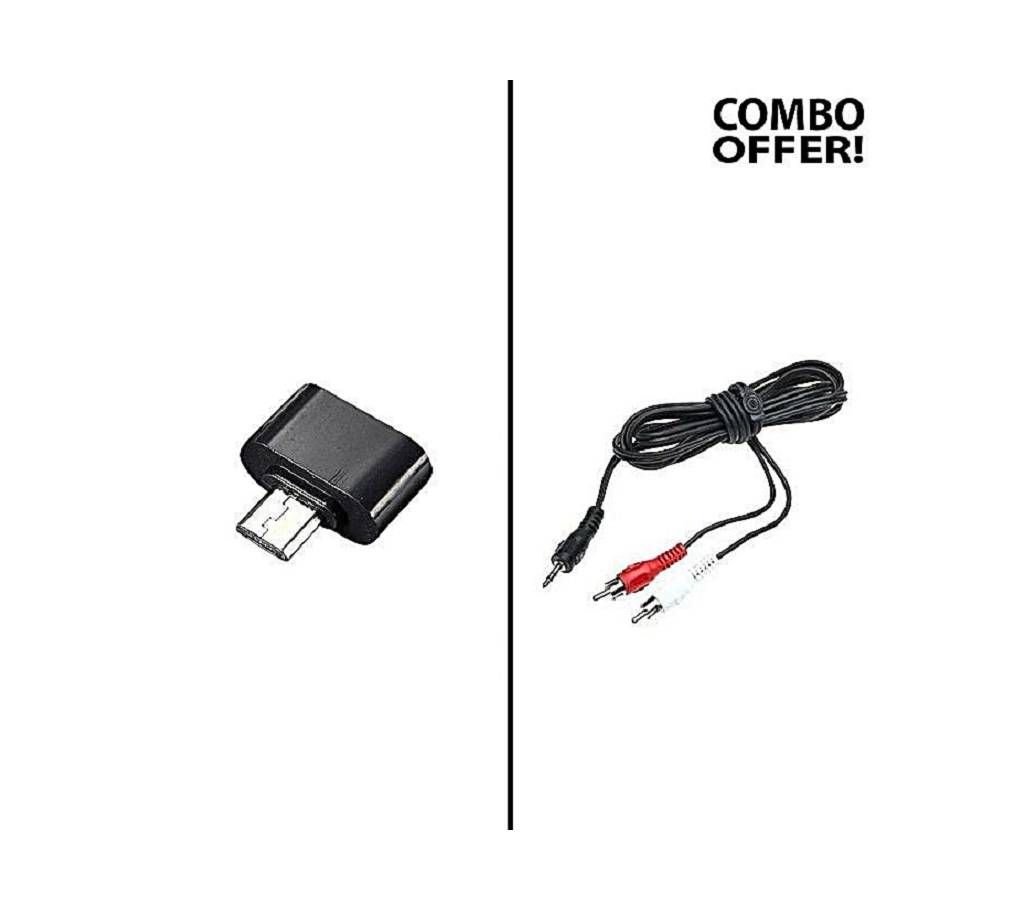 Combo of 5 Pin Plug Converter and 3.5mm Extension Cable