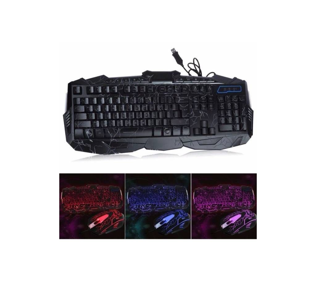 UThink V100 3 Color Back light Keyboard with mouse