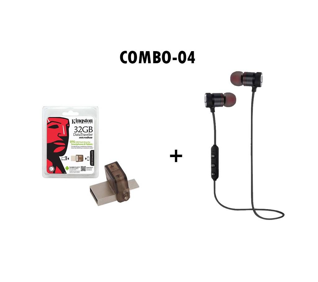 KINGSTONE OTG USB Pen drive 32Gb & Unique Headphone Combo 