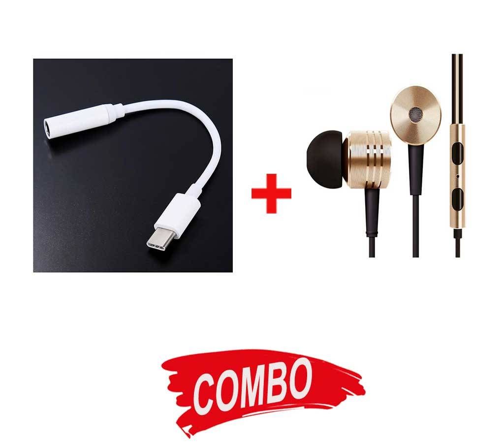 Type-C Headphone Converter+Mi Piston 2 Combo