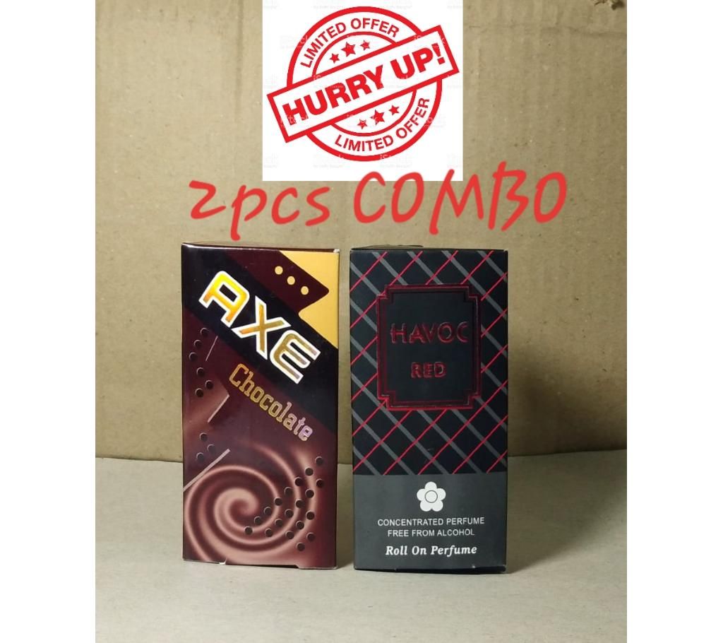 2 pcs Roll On Concentrated Perfume (Attor) 6ml each (Axe & Havoc)