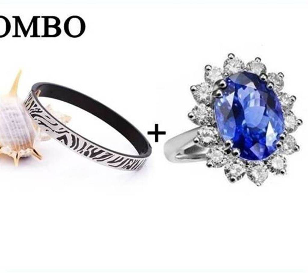 Combo of Bracelet & Princess Diana Finger Ring