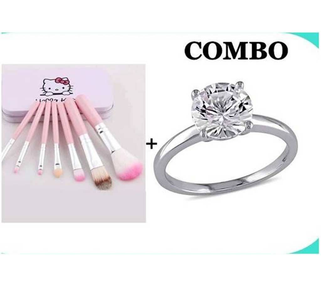 Makeup brush Set &Finger ring for women
