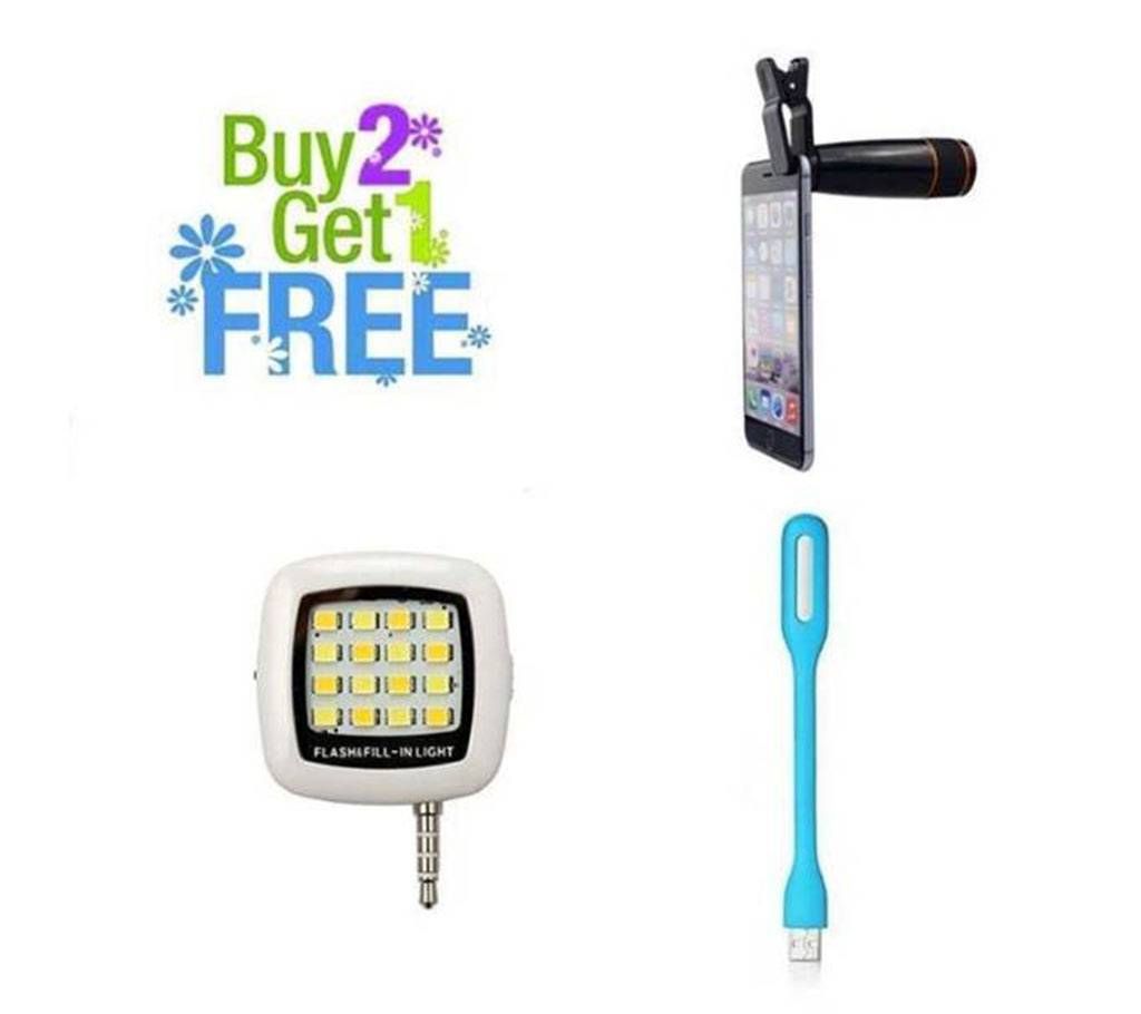  12X Zoom Lens + Selfie Flash buy 1 get 1 free