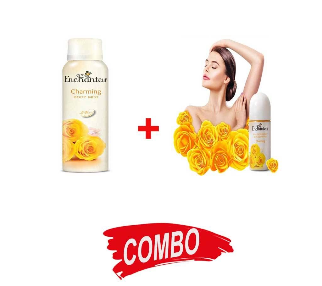 Enchanteur Charming Body Mist MALAYSIA + Enchanteur Charming Roll-On Deodorant 50 ml - MALAYSIA