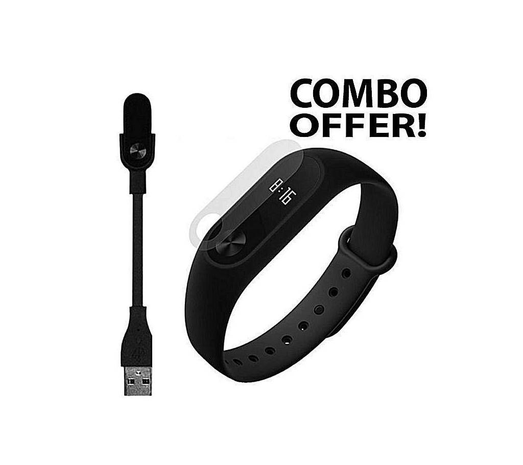 Combo of MI Band 2 USB Charger and Screen Protector