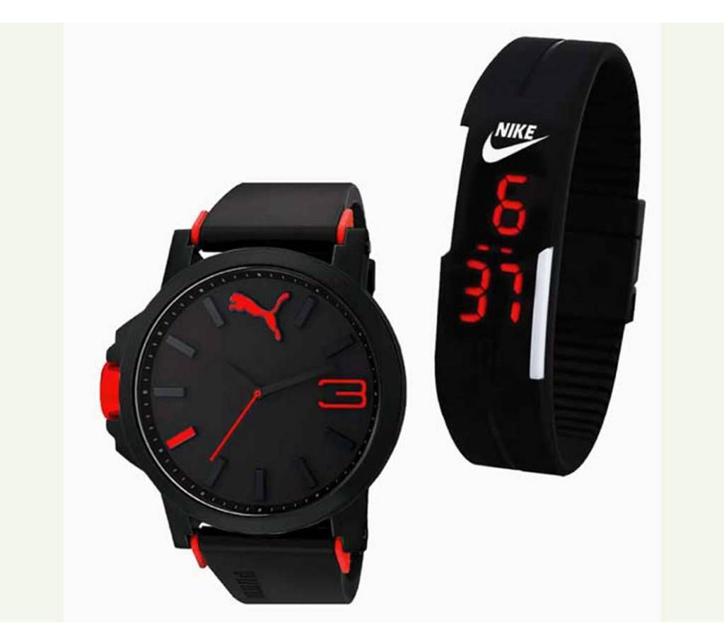 Puma and LED combo watches
