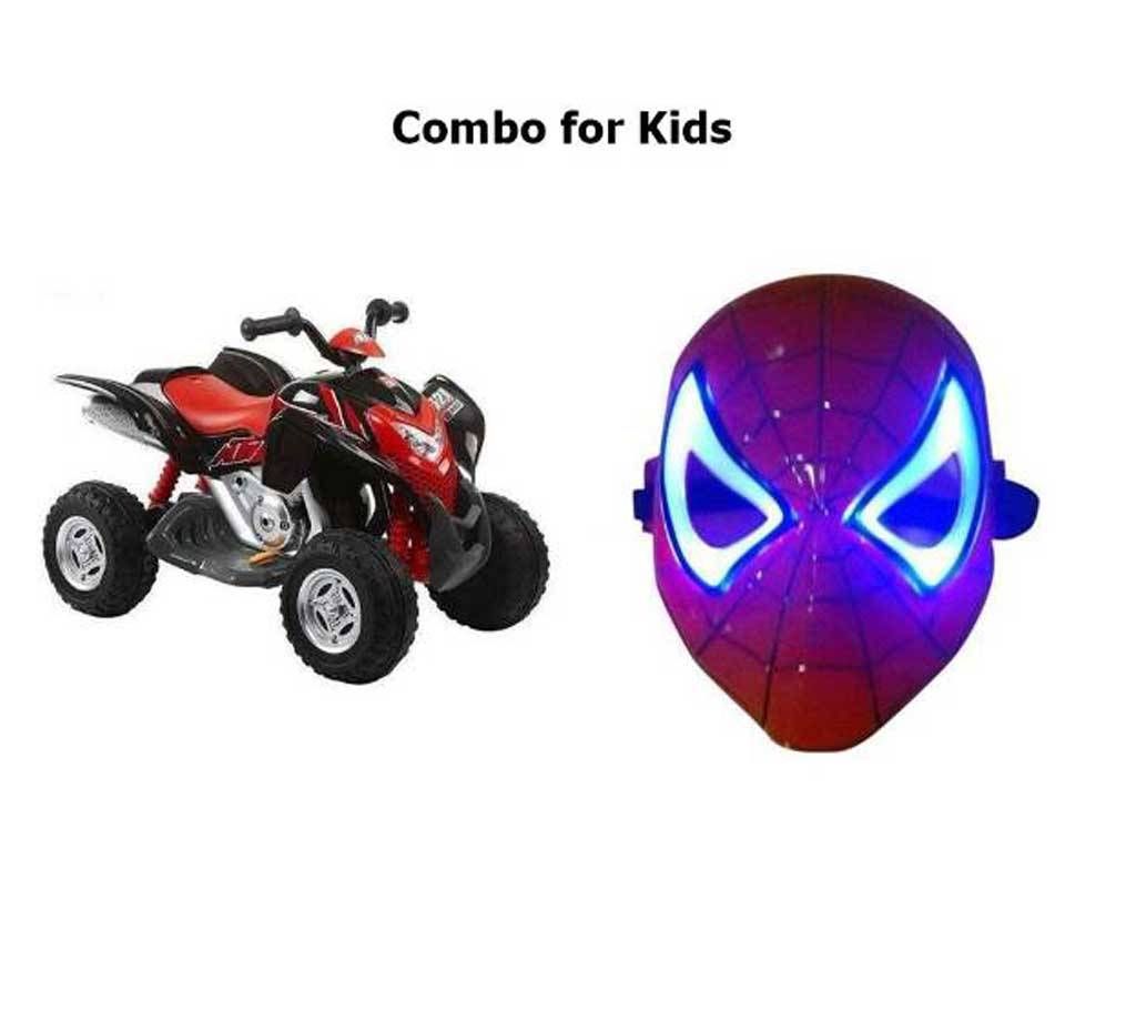 Beach Motorcycle for Kid's + LED Mask
