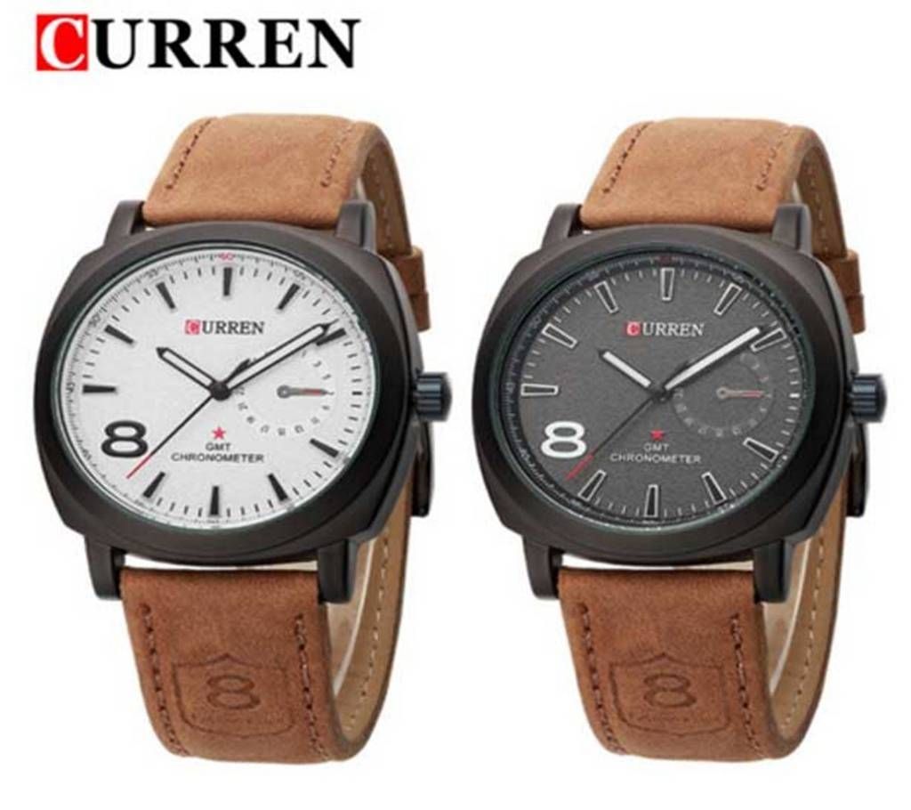 Curren Analog Wrist Watch For Men ( 2 Piece Combo Offer)
