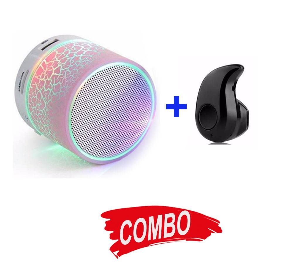 Portable Wireless Bluetooth Speaker +  Mini Bluetooth Earphone Combo Offer 