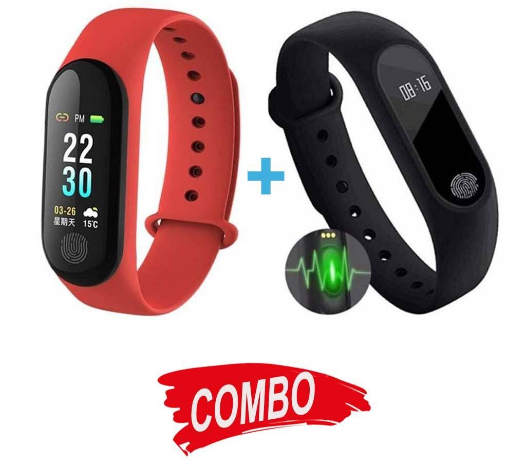 M2 Water Proof Smart Band + M3 Smart Fitness Band - Combo Offer