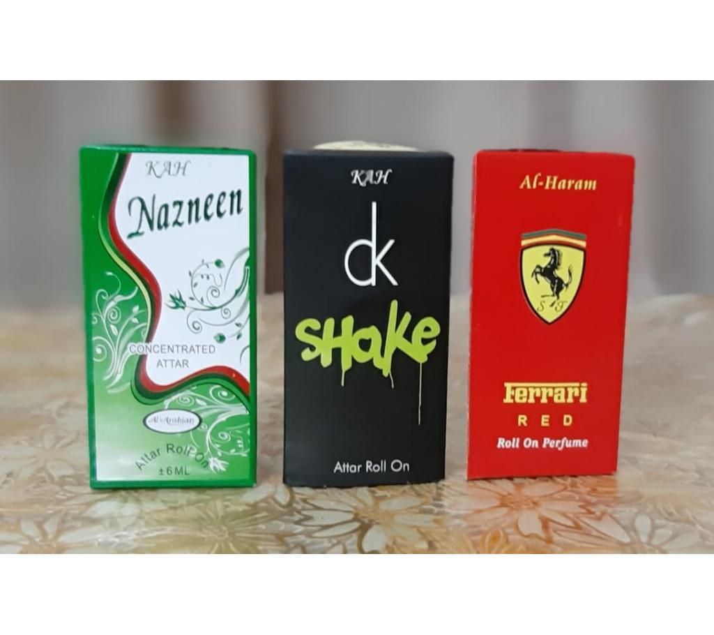 3pcs Perfume combo( Nazneen, Ck Shake, Ferrari) -6ml-France