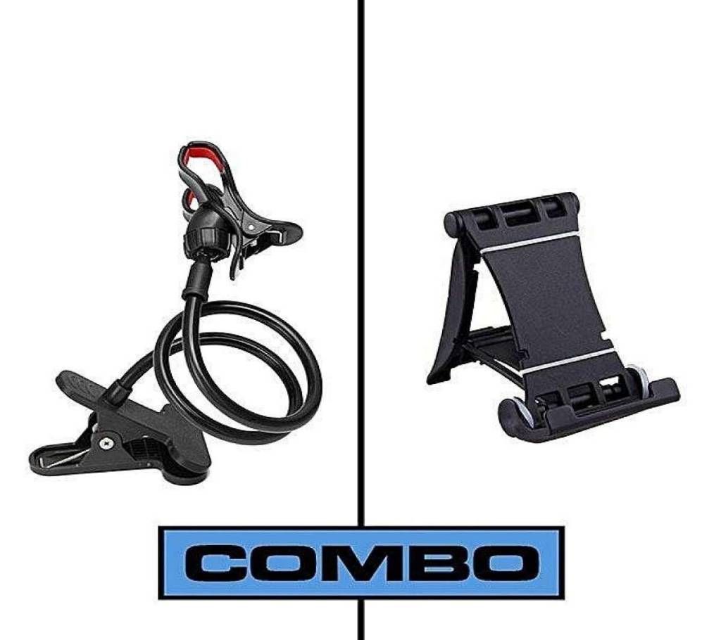 Combo of Multi Mobile Tablet Stand & 360 Rotate Mobile and Tablet Stand