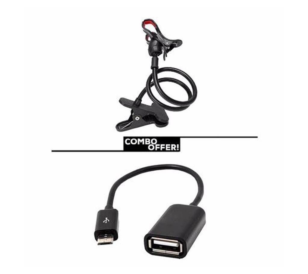 Combo Of Mobile Phone Stand & Micro USB