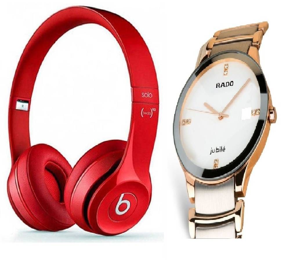 Beats Solo 2 Wired Headphones (Copy) + RADO Gents Watch (copy)
