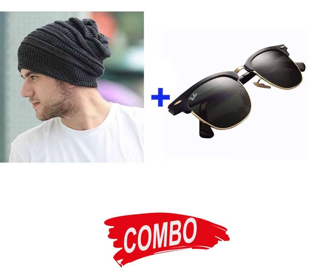 Winter Cap For Men RAY BAN Sunglass for Men copy Combo Offer 
