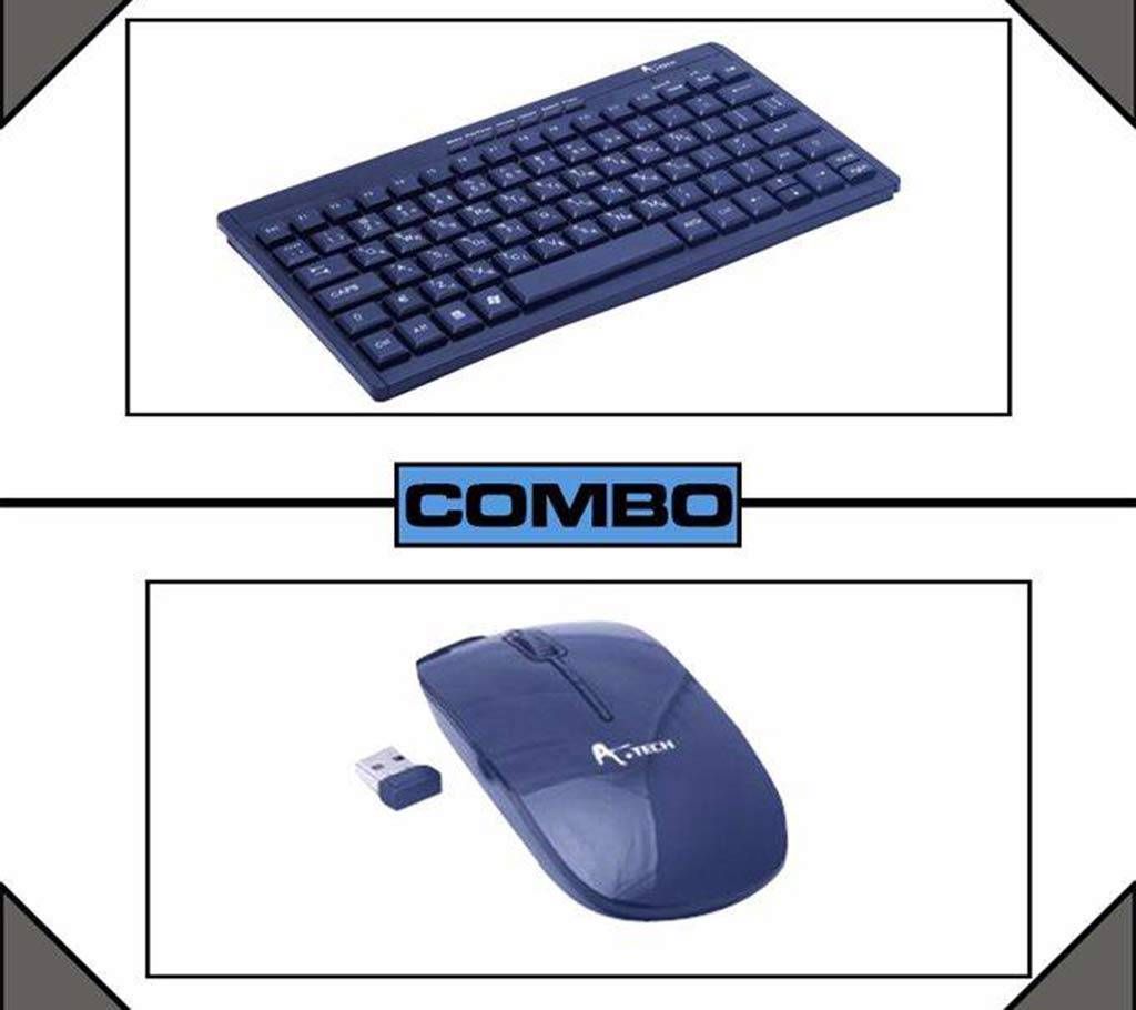 A. TECH Wireless Keyboard + mouse Combo