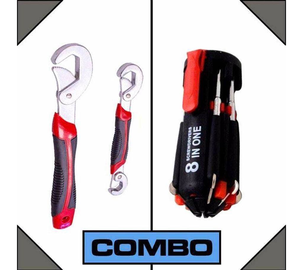 Snap Grip and 8 In 1 screw driver set combo