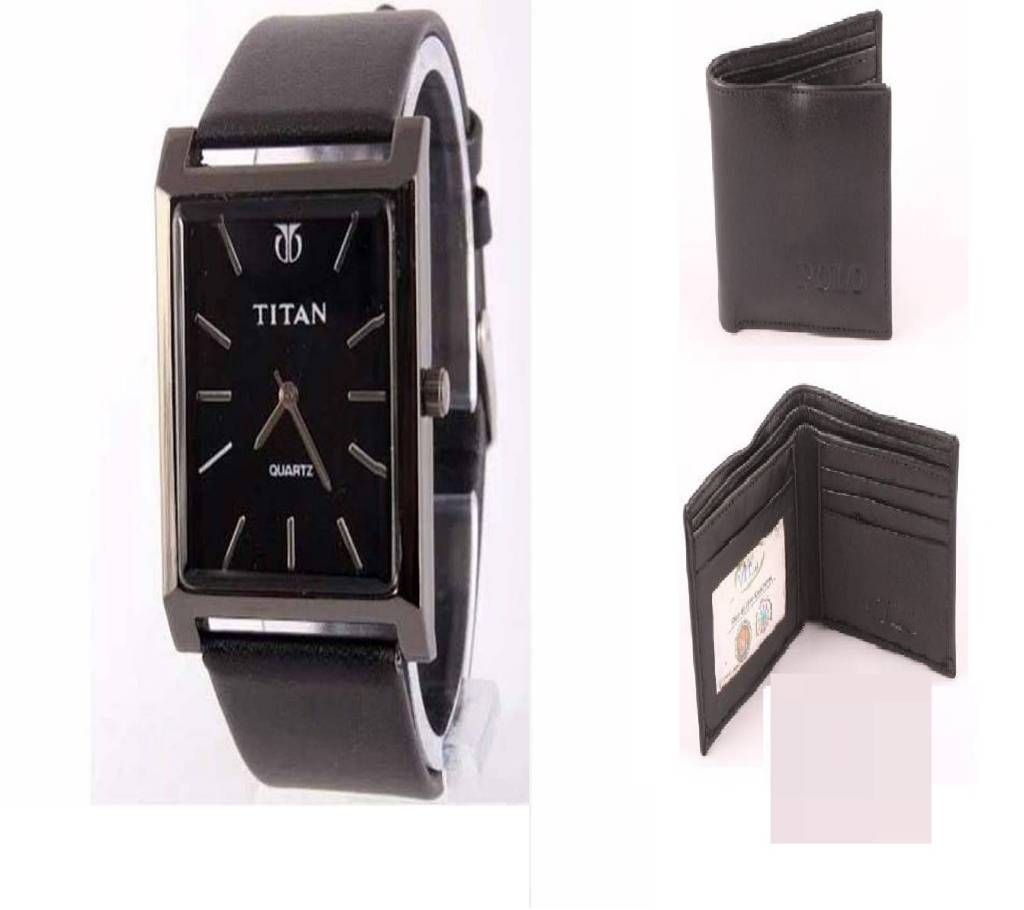 Men's WALLET + TITAN GENTS Watch(Copy)