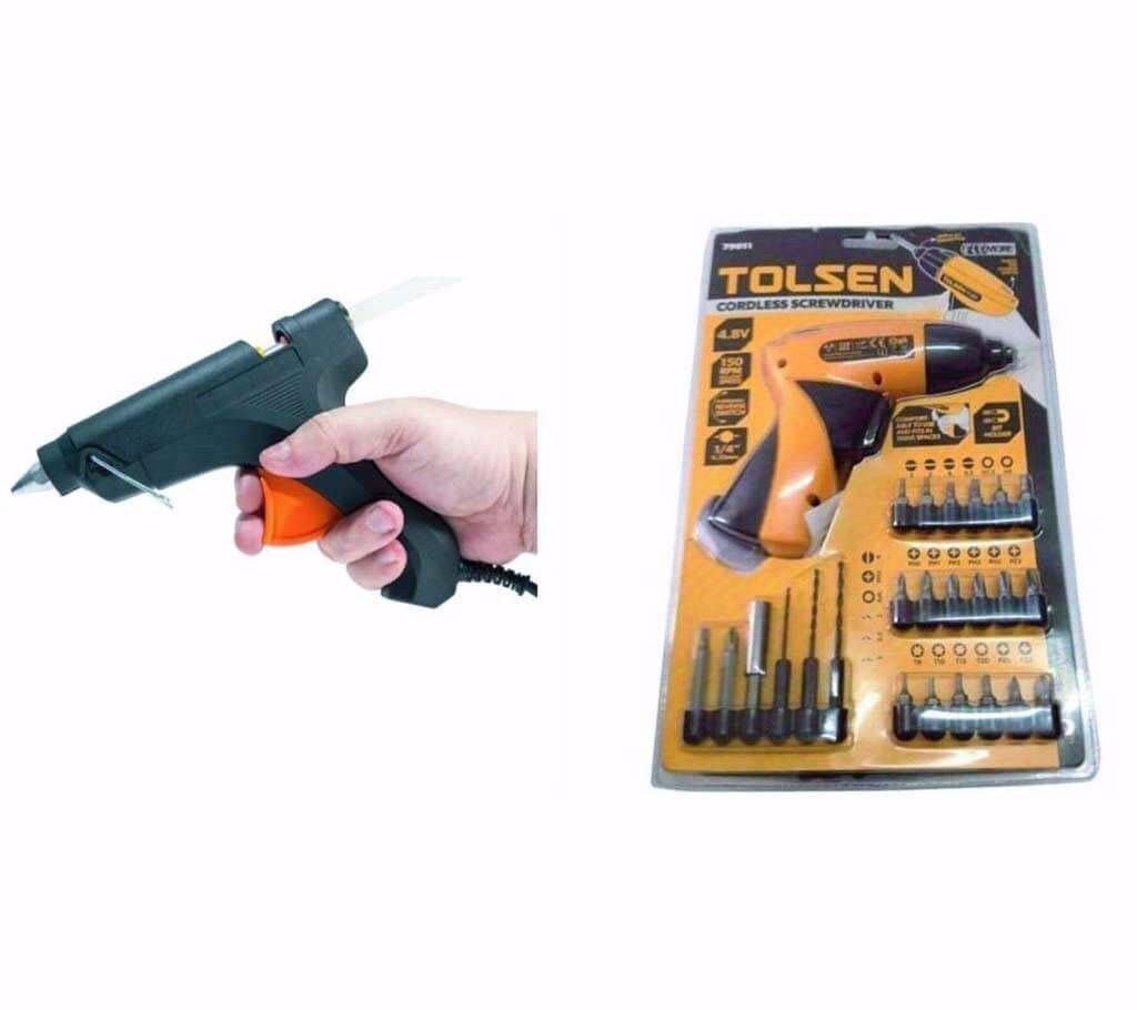 Glue Gun and drill machine combo