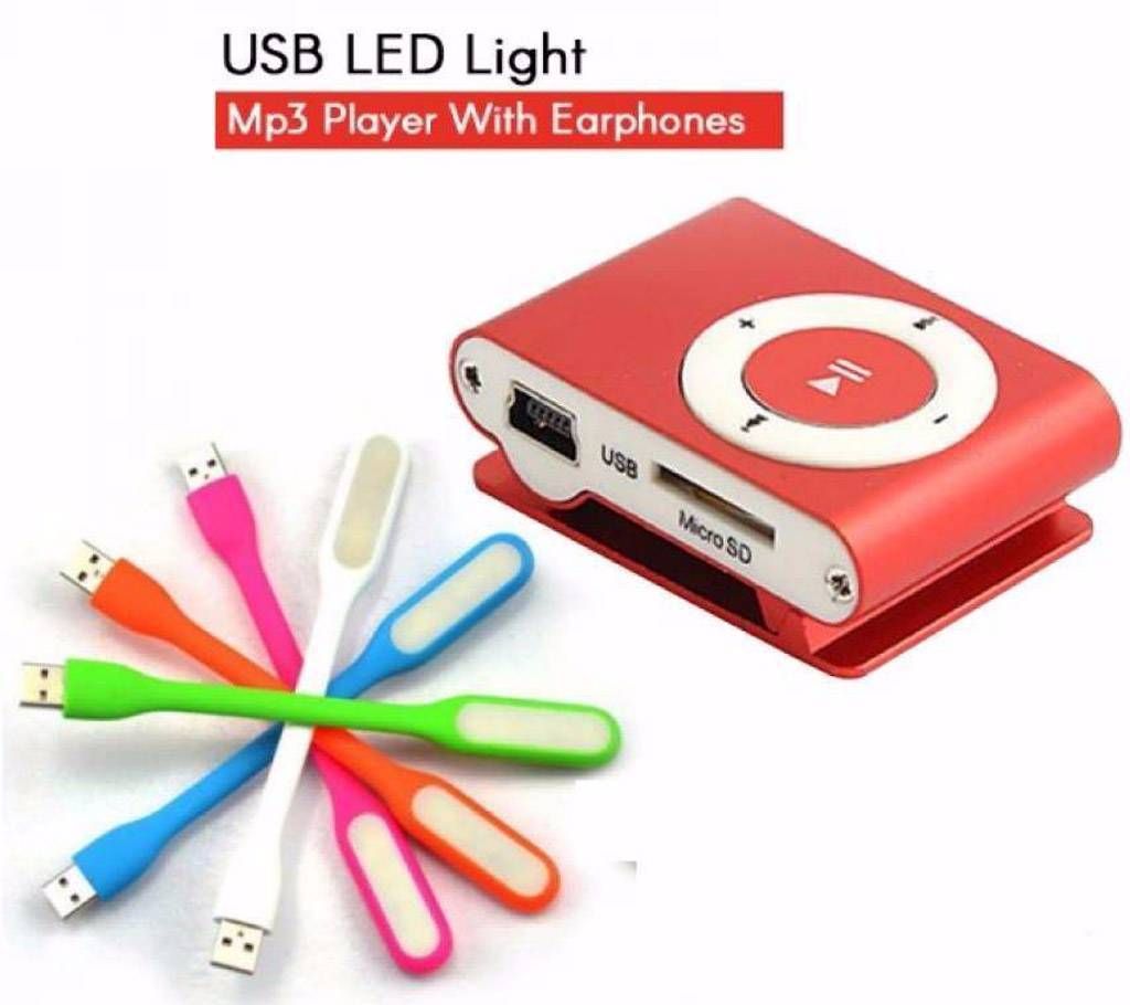 USB LED Lights & Shuffle Mp3 Player Combo