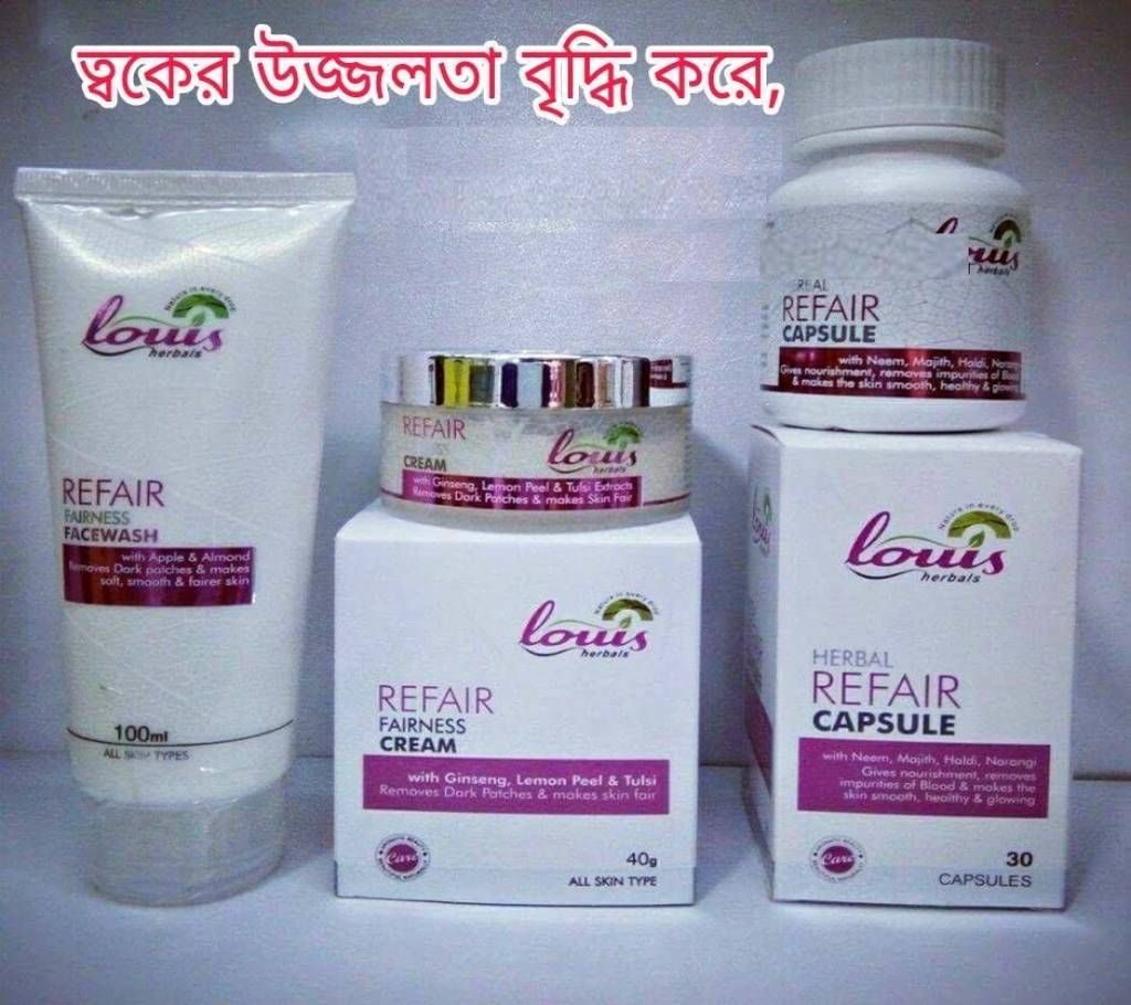 Louis Herbals Capsules-Cream-Face wash (India) - Combo