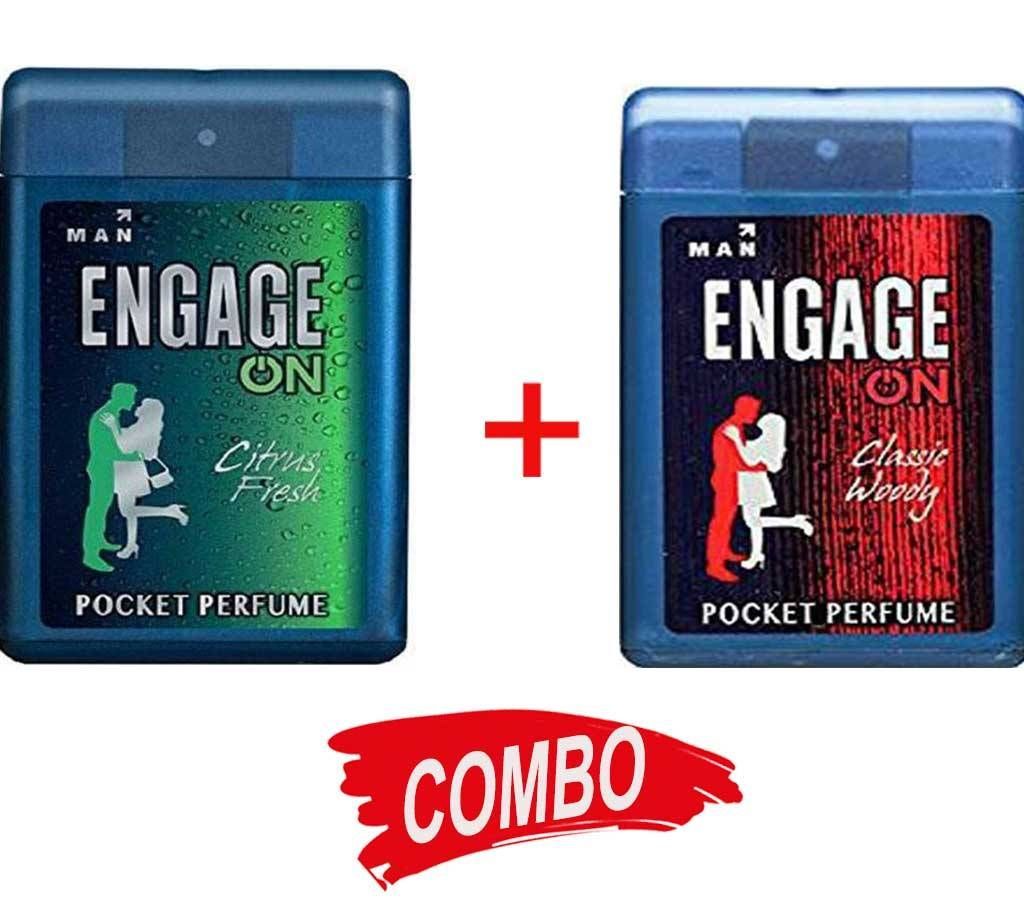 Engage on Classic woody + Engage Citrus Fresh Pocket Perfume for Men Combo Offer India 