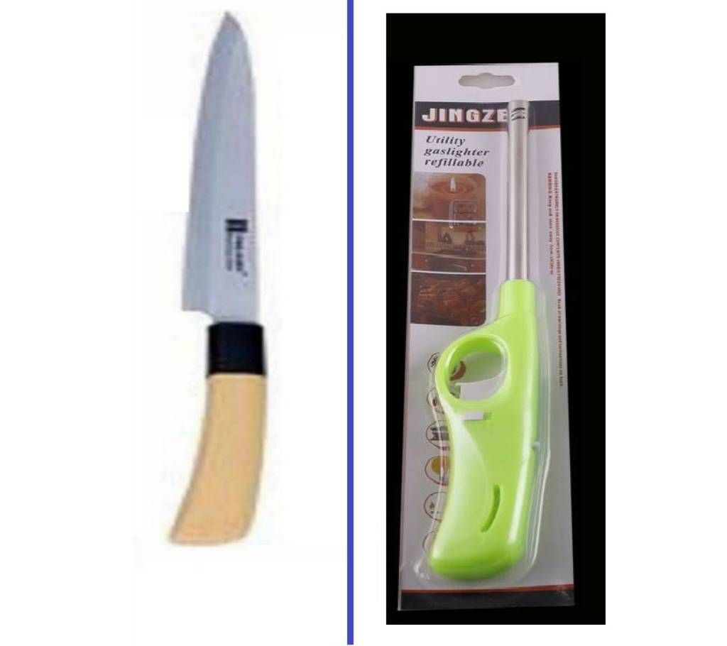 Kitchen Wooden Handle Small Slim Nifty + Kitchen Gas Lighter