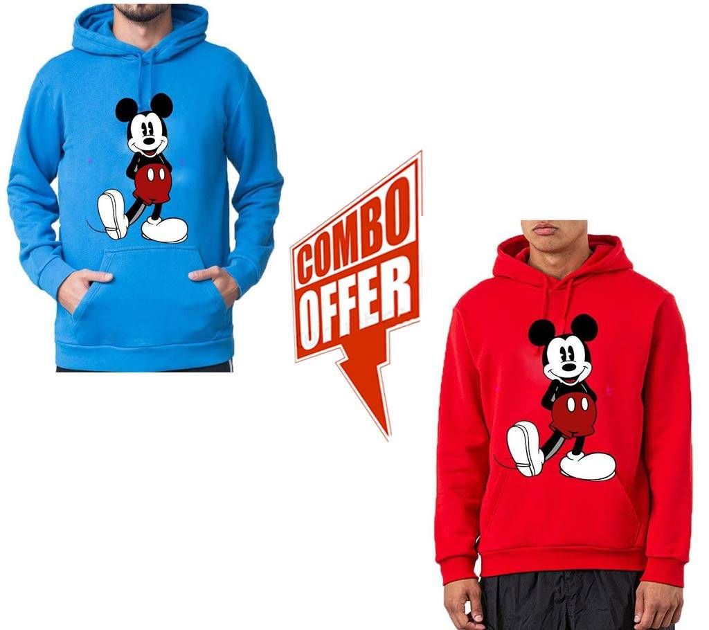 MICKEY MOUSE Cotton Hoodie for Man by Aynaghor + MICKEY MOUSE Cotton Hoodie for Man by Aynaghor Combo Offer 