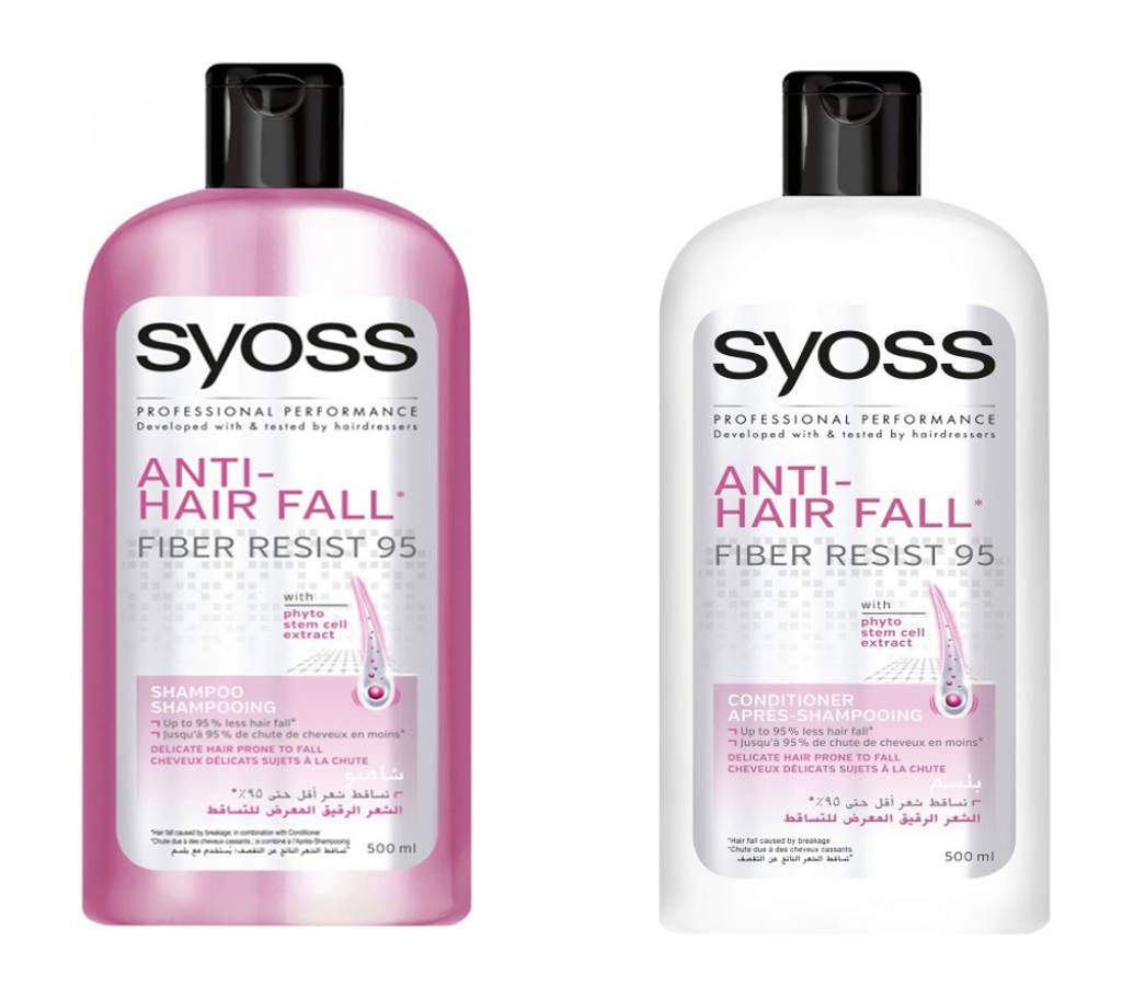SYOSS Anti-Hair Fall Fiber Resist 95 Shampoo + Conditioner Combo Pack- Tunisia