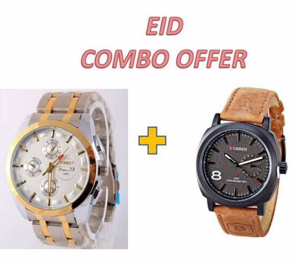 CURREN & TISSOT Gents Watch Combo
