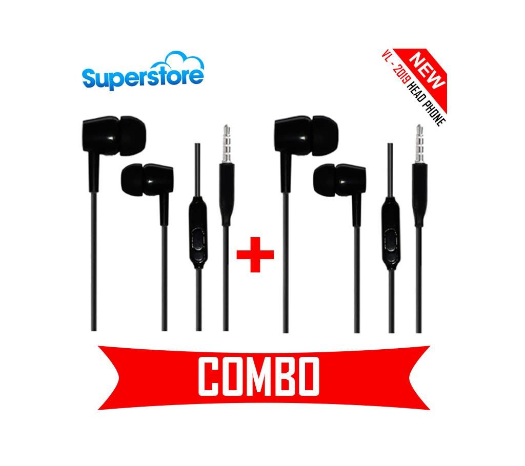 VL-2019 Earphone Combo (2 Piec VL-2019 Earphone Combo (2 Piece)e)