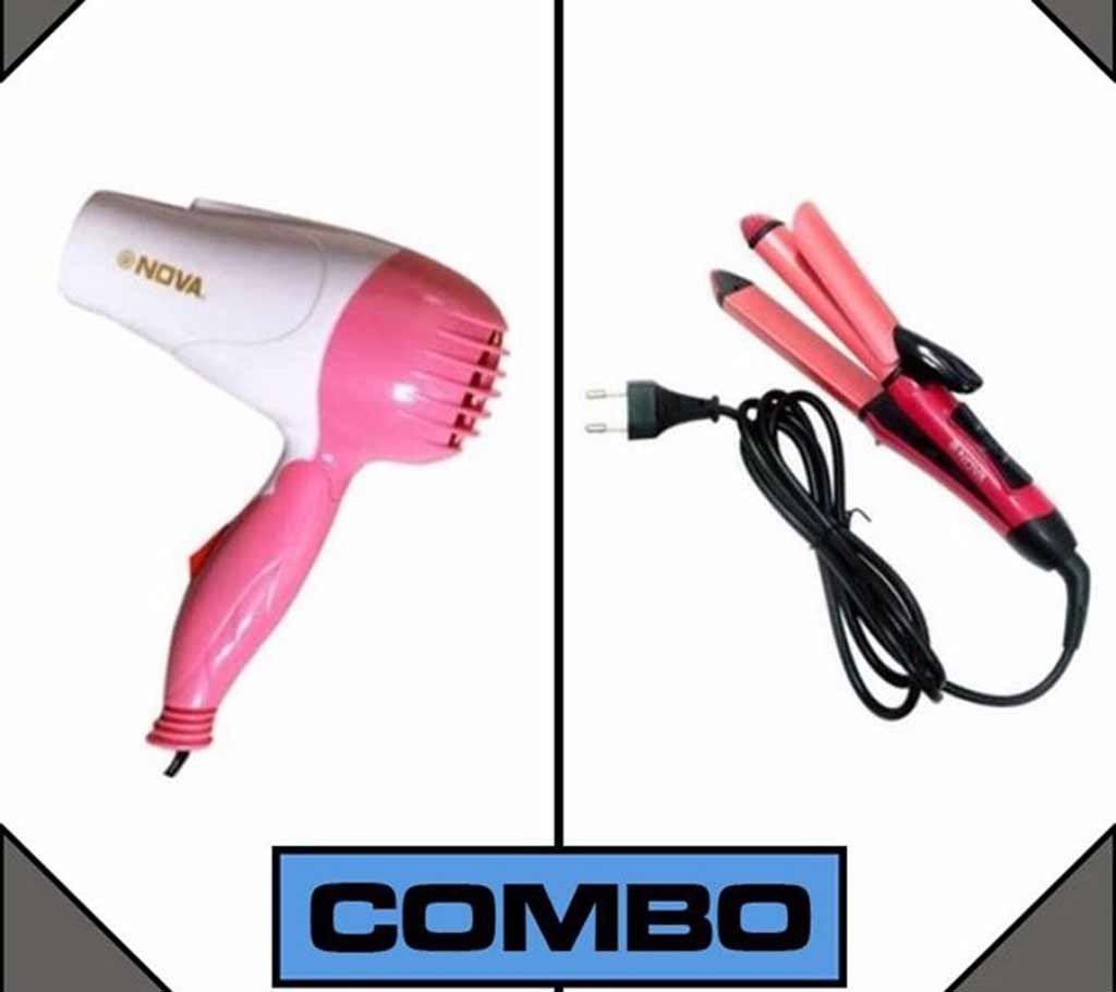 Nova 2 in 1 hair straightener and dryer combo 