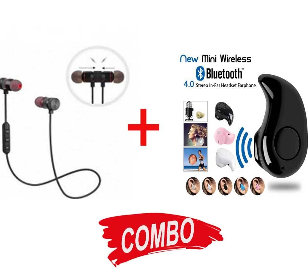 Universal Wireless Bluetooth Earphone+Ultra Small Bluetooth 4.0 Headset Combo