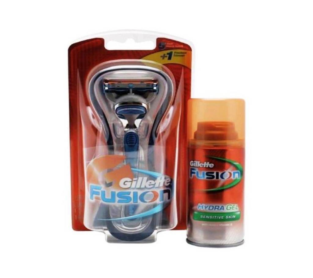 Gillette Fusion Power Razor with Hydra Gel 75ml combo