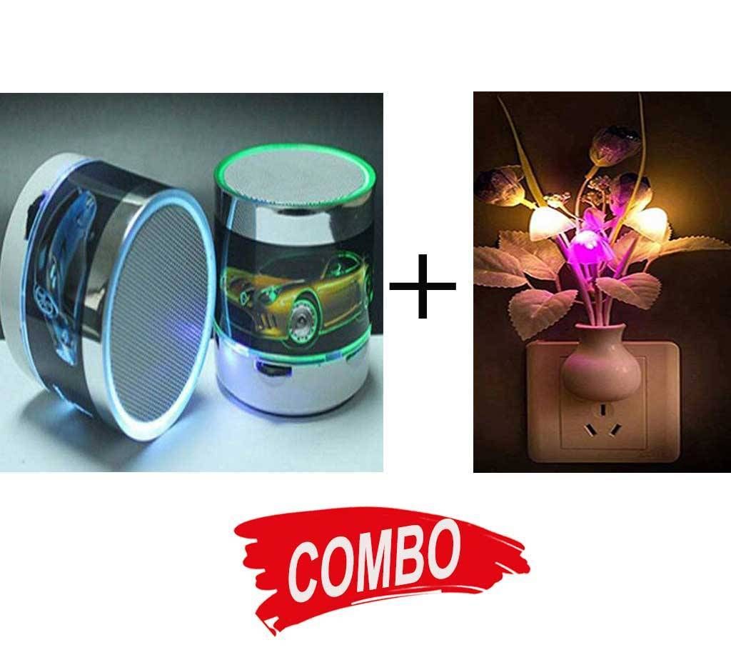 Music Bluetooth Speaker + LED Sensor Light Combo 