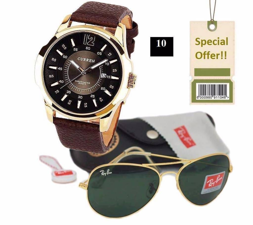 Curren Gent's Watch + RayBan