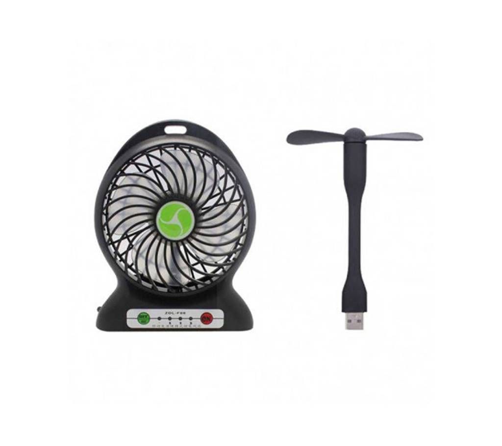 Combo of Rechargeable Fan & USB Fan