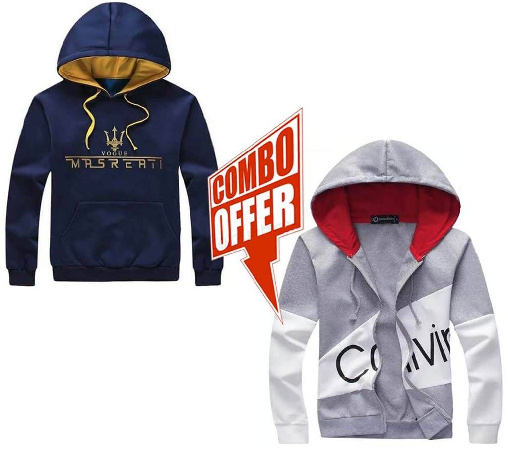 Cotton Winter Hoodie For Men (2pcs) Combo Offer 